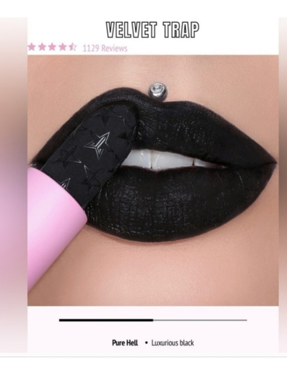 Jeffree Star 'Pure Hell' Black Lipstick — Pink Packaging